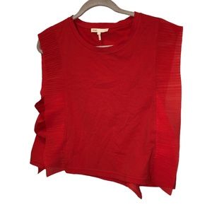 maje Paris NEW red coral flutter sleeve top 3 M